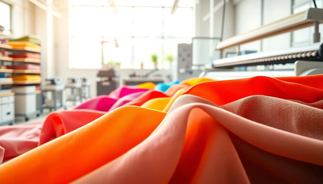 Ontdek verschillende viscose stoffen in een kleurrijke moderne werkruimte.