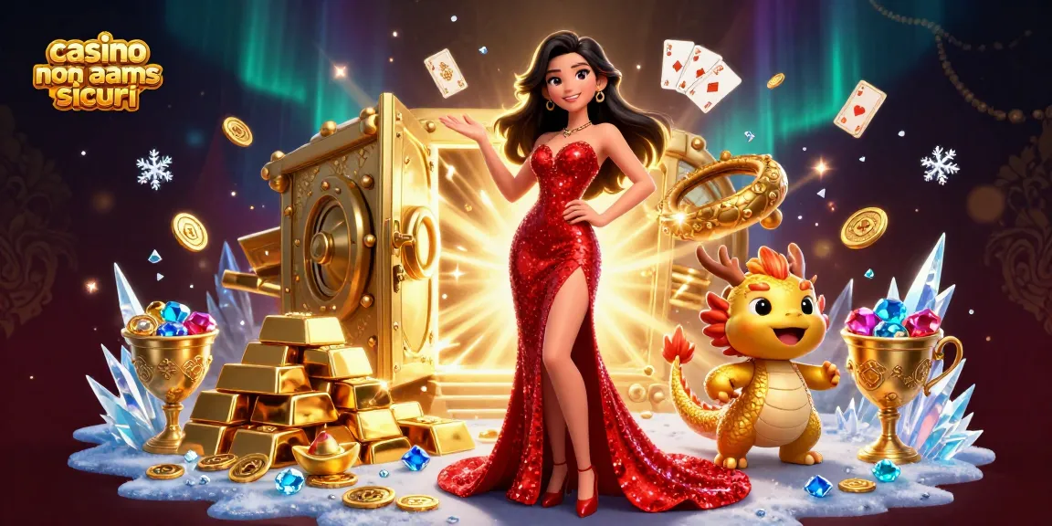 Vinci al casino non aams sicuri con una splendida donna asiatica in rosso, drago dorato e tesori scintillanti!