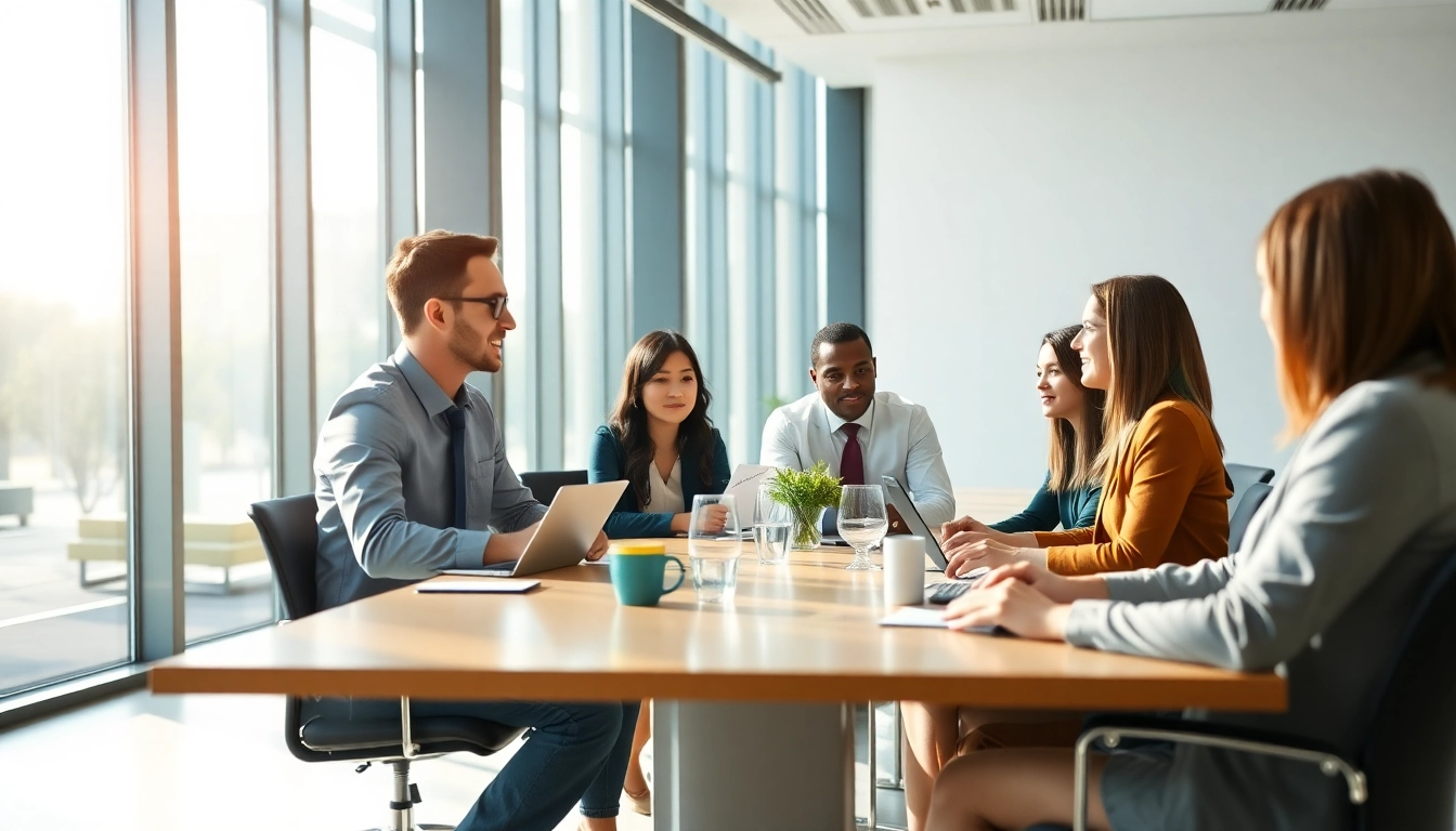 Besondere Geschäftssitzung auf https://alvionz.de/ mit Fachleuten in einem modernen Büro.