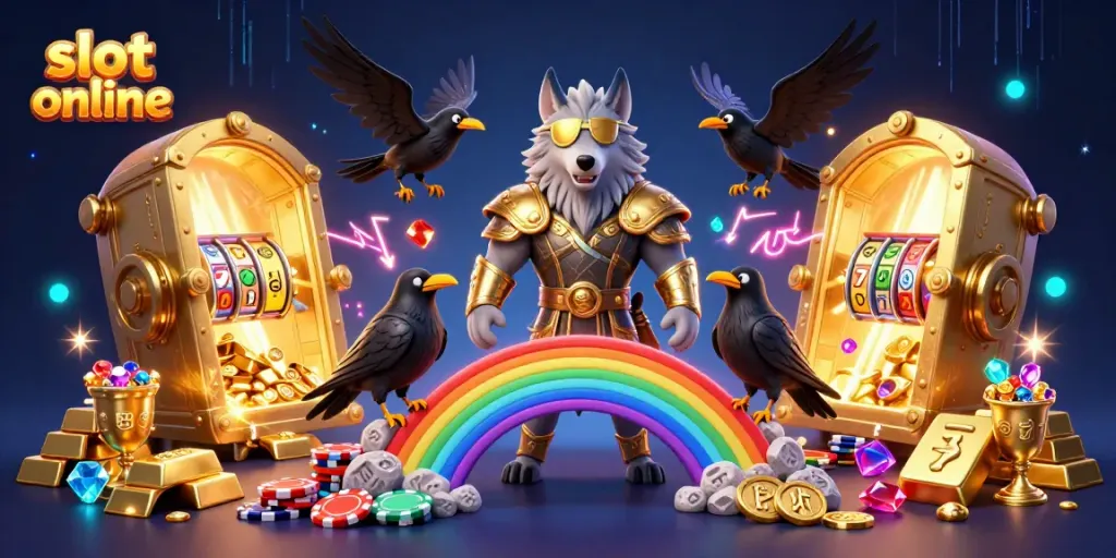 Experience thrilling slot online games with Odin and his magical ravens amidst treasures.