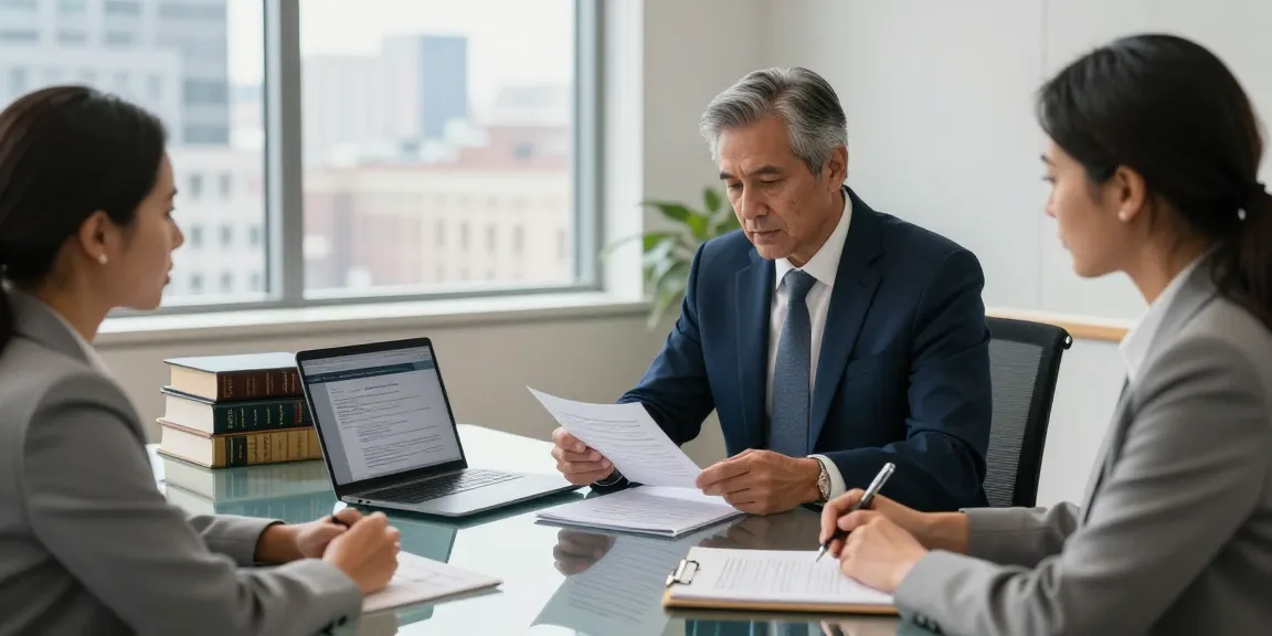 Philadelphia Employment Lawyer consulting with a diverse client in a modern office setting, emphasizing professional legal representation.