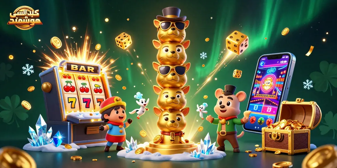 Maximize your control over smart devices with کلید لمسی هوشمند in this vibrant casino-themed illustration.