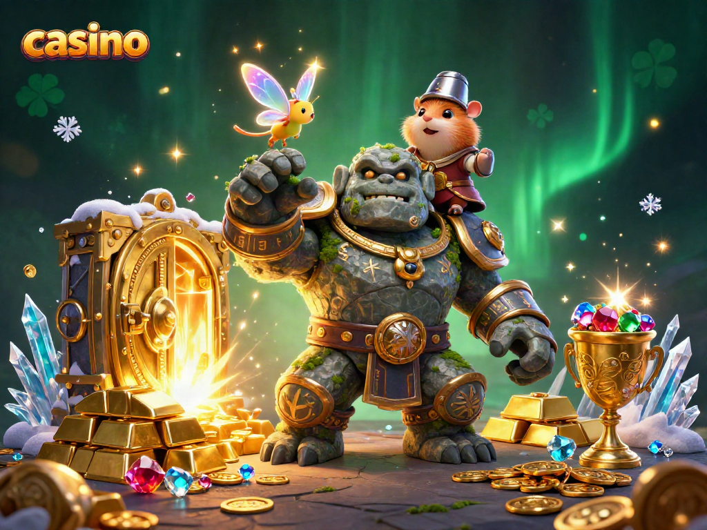 Experience the thrill of casino adventures with magical characters and golden treasures bursting forth.