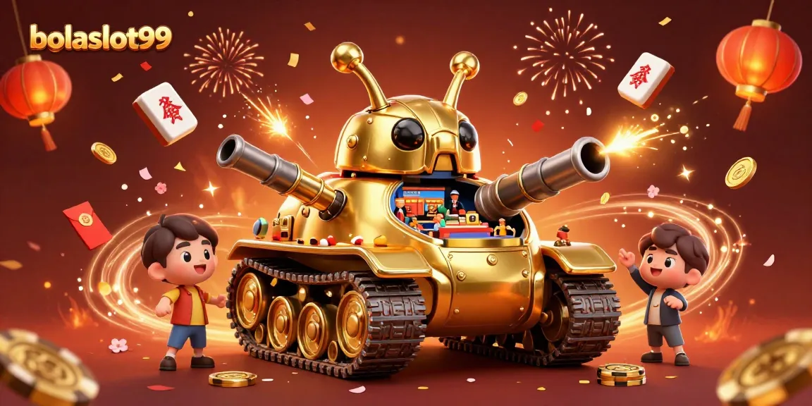 Engage with the vibrant vibes of bolaslot99 in a celebratory casino-themed 3D illustration.