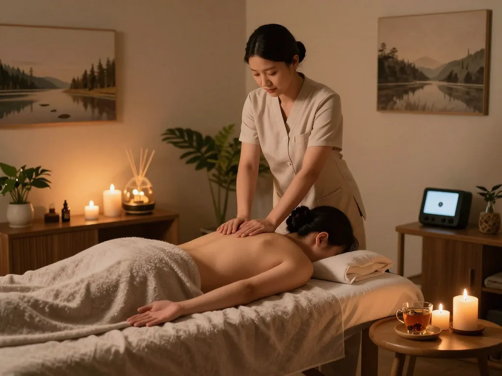Experience relaxation and healing with 출장마사지 in a tranquil home setting.