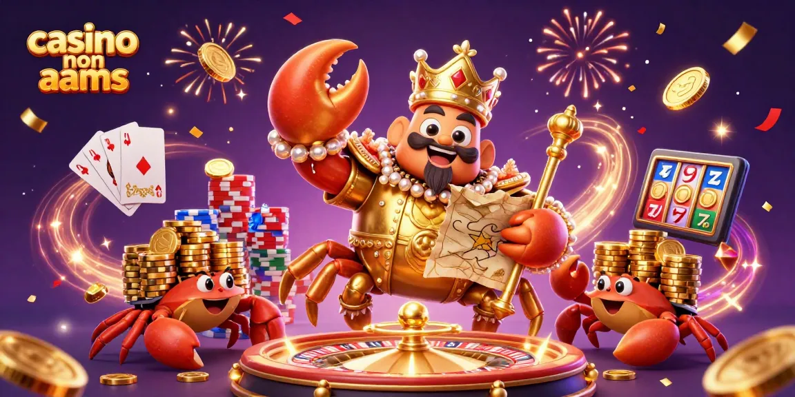 Giocando nei casino non AAMS con l'imperatore granchio e servitori, ricco di chip d'oro.