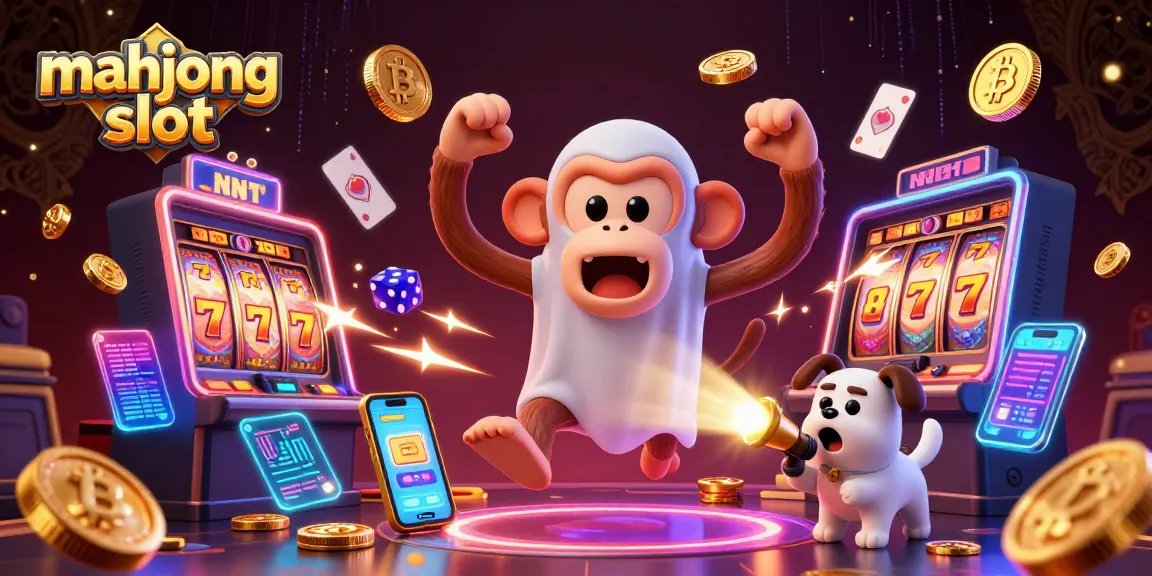 Engage with mahjong slot excitement through a vibrant casino scene full of dynamic characters!