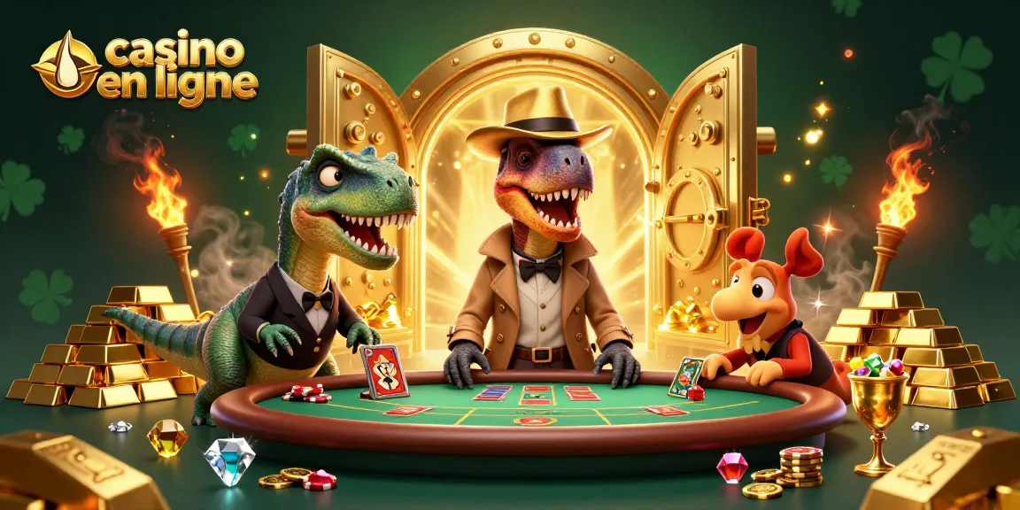 Découvrez l'univers des jeux de casino en ligne avec cette scène captivante pleine de détails.