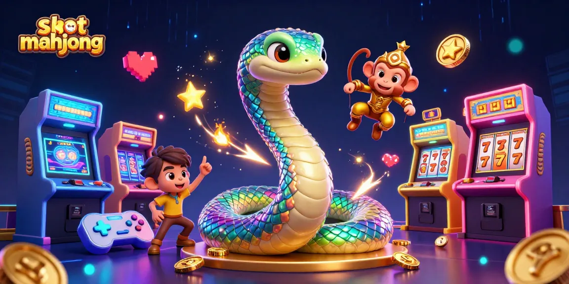 Experience the thrill of slot mahjong as colorful game elements and characters illuminate the casino atmosphere.