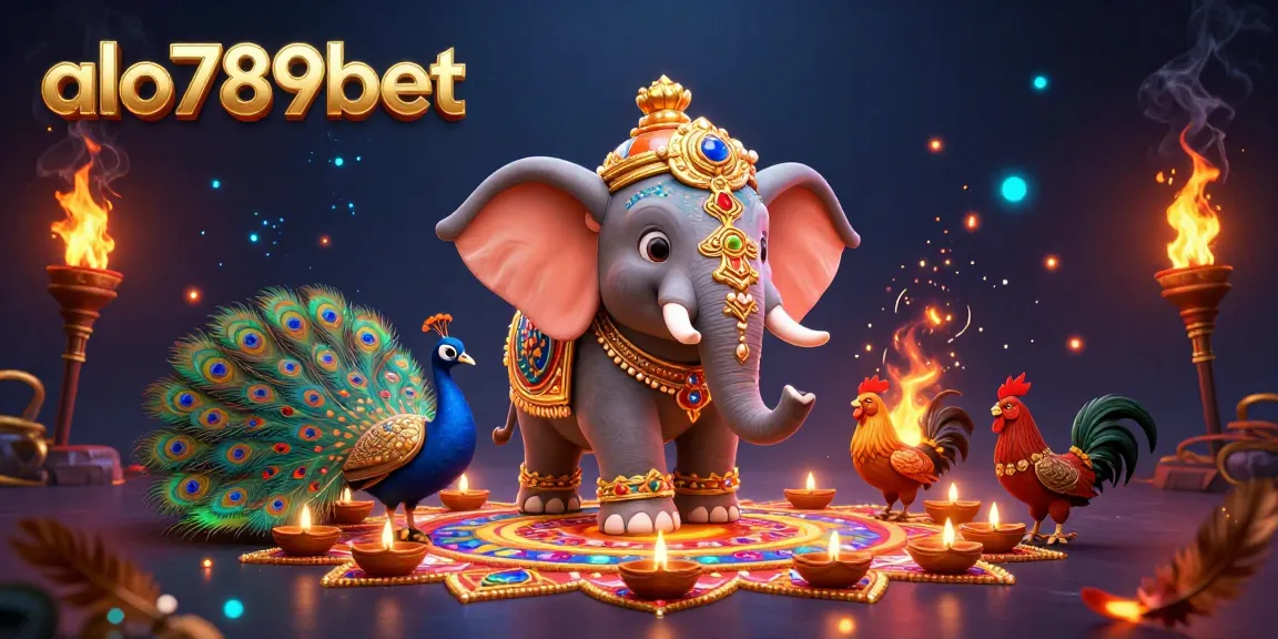 Bet on exciting cockfighting action with alo789bet featuring vibrant characters and dazzling effects.