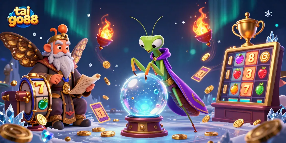 Experience the excitement of tai go88, featuring vibrant slot elements and mystical characters.