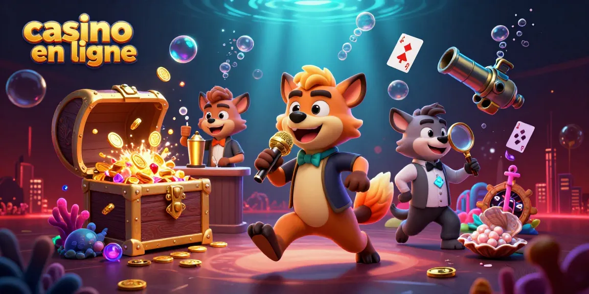 Le casino en ligne avec une animation humoristique des hyènes dans un environnement vibrant.