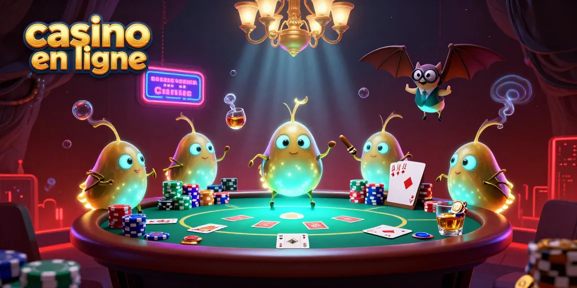 Des vers luisants illuminent un casino en ligne avec des effets bioluminescents, créant une ambiance festive.