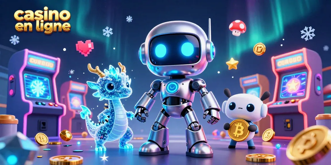 Profitez de jeux captivants de casino en ligne avec une ambiance numérique animée et des personnages colorés.