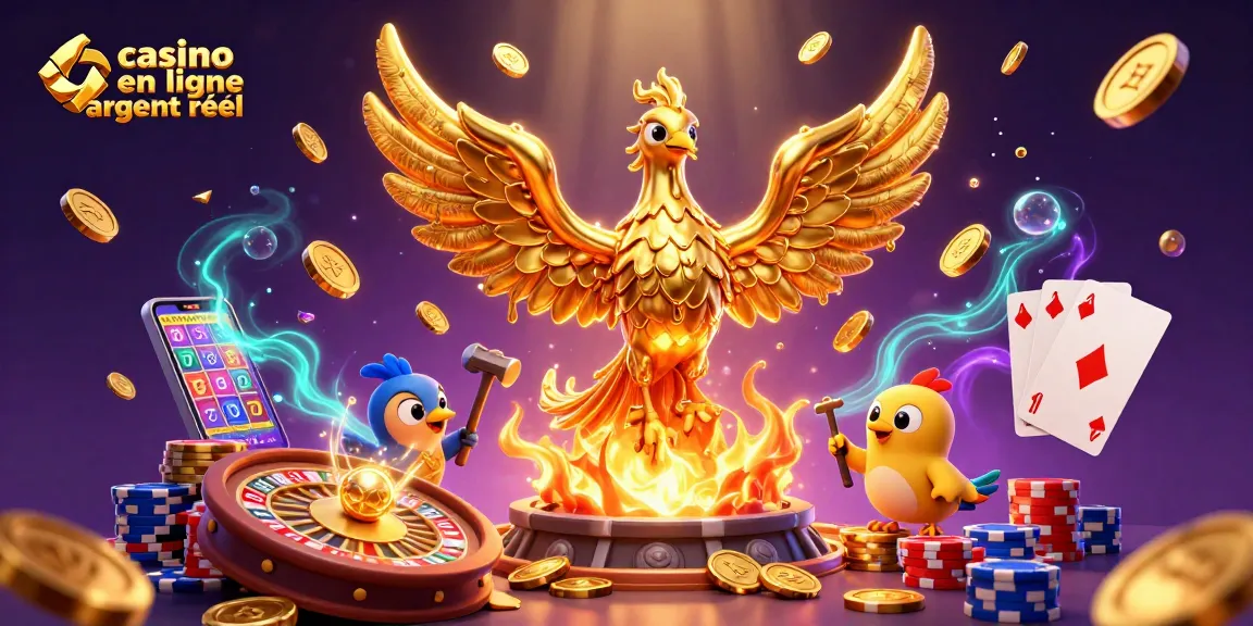 Plongez dans l'univers du casino en ligne argent réel avec cette illustration captivante.