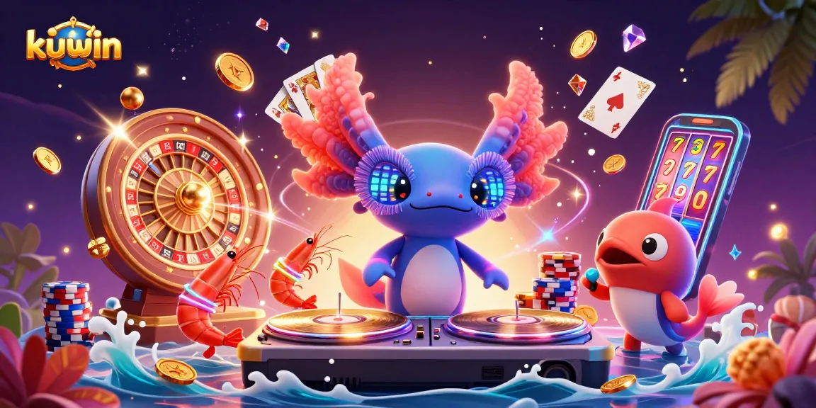 Kuwin engaging players with vibrant visuals and thrilling casino elements in a lively underwater scene.
