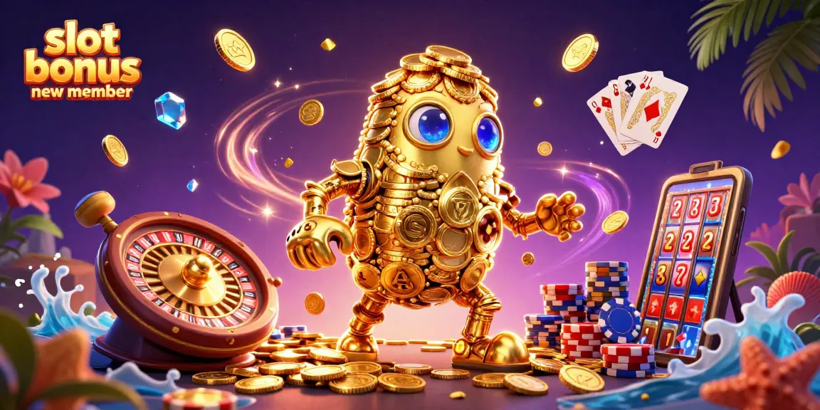 Grab a slot bonus new member and spin winning reels with vibrant casino graphics!