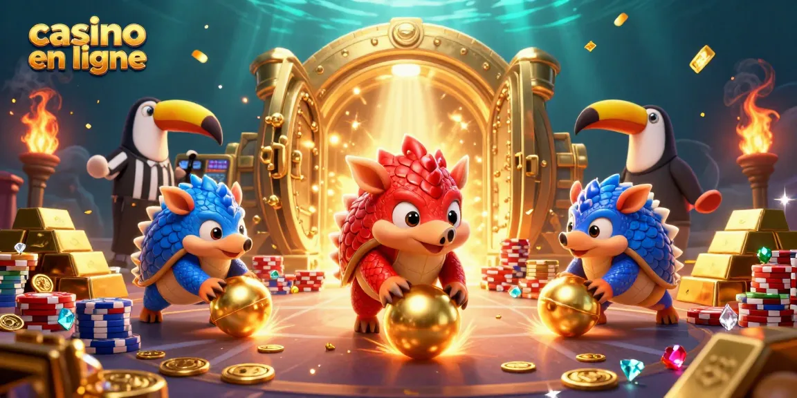 Roulez des pièces d'or en jouant dans un casino en ligne avec des pangolins compétitifs.