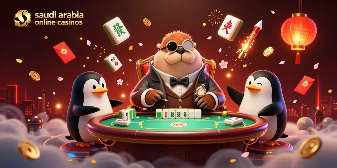 Engage in thrilling action with saudi arabia online casinos featuring a jovial walrus at a poker table.
