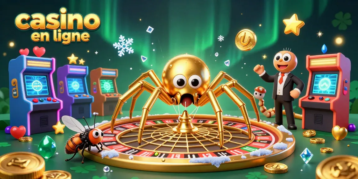 Une illustration colorée représentant un casino en ligne avec des personnages de jeux animés, attirant les joueurs.
