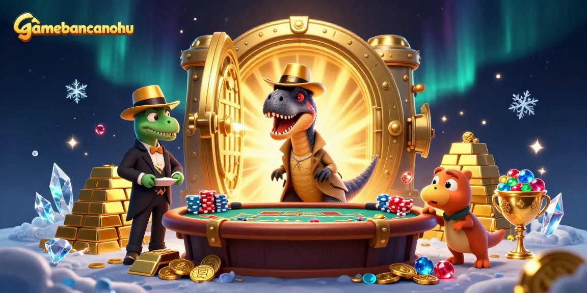 Experience thrilling moments at gamebancanohu with entertaining 3D cartoon velociraptors.
