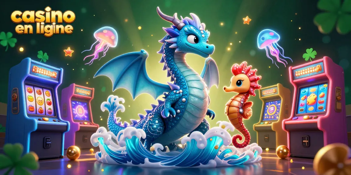 Découvrez l'univers innovant du casino en ligne avec des éléments colorés et des créatures fantastiques.