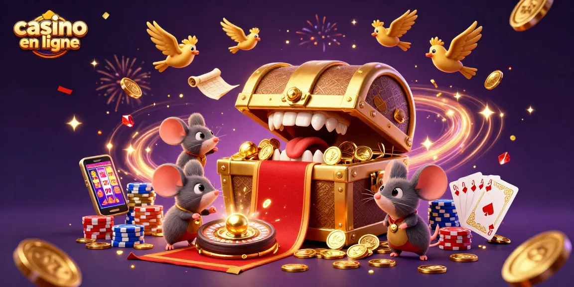 Découvrez les trésors d'un casino en ligne avec une illustration captivante pleine d'énergie et de couleurs.