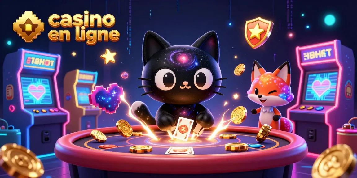 Plongez dans l'univers du casino en ligne avec des personnages 3D captivants et des éléments de jeu.